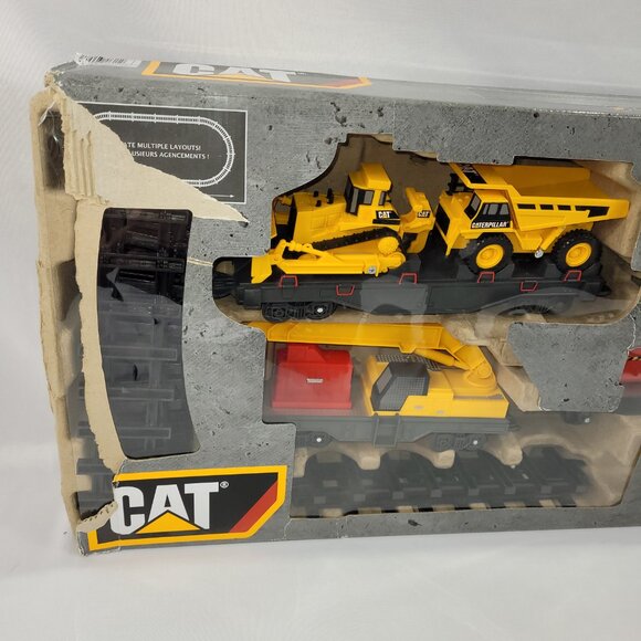 Cat Motorized Construction Express Train 100% Complete Toy Railway Set - Picture 2 of 3